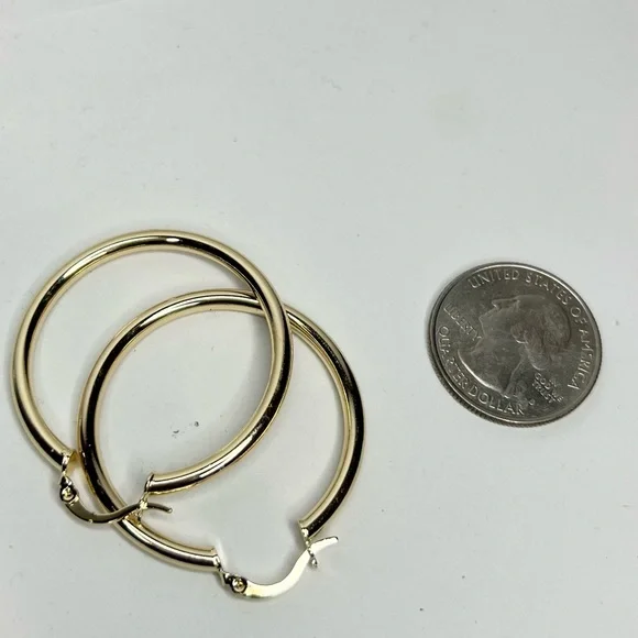 14k gold filled small hoop earrings - Picture 4 of 4